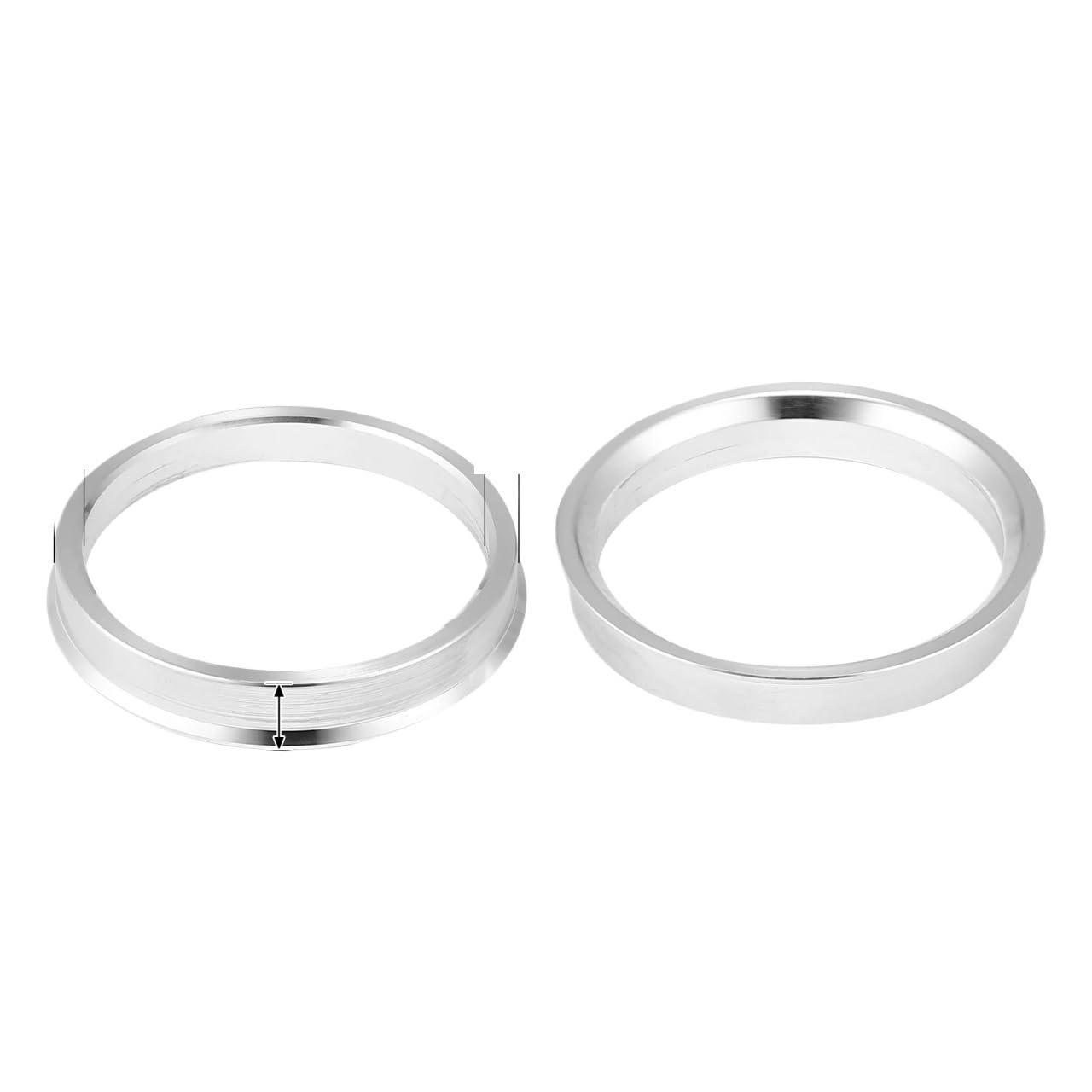 Zentrierringe,Hub Zentrierungsringe 4 stücke OD 56,1mm 57,1mm 63,4mm zu ID 54,1mm 56,1mm 64,1mm Auto Hub Ringe Rad Bohrung Zentrum Spacer Aluminium Legierung(64.1mm to 56.1mm) von TENVORA