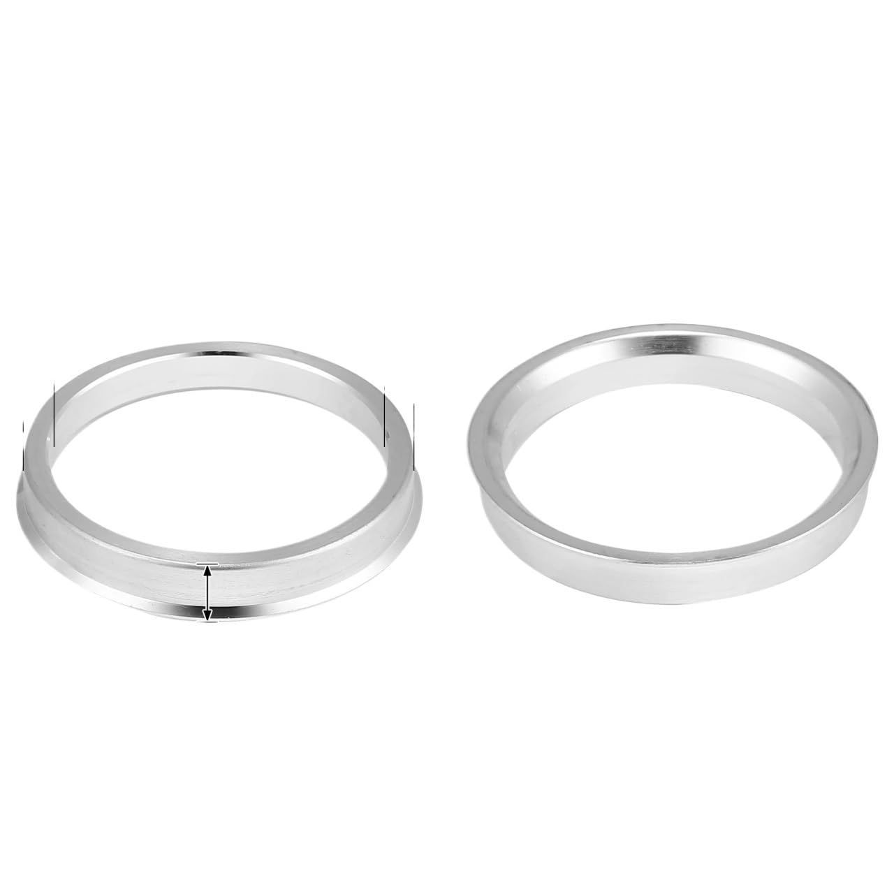 Zentrierringe,Hub Zentrierungsringe 4 stücke OD 56,1mm 57,1mm 63,4mm zu ID 54,1mm 56,1mm 64,1mm Auto Hub Ringe Rad Bohrung Zentrum Spacer Aluminium Legierung(66.1mm to 57.1mm) von TENVORA