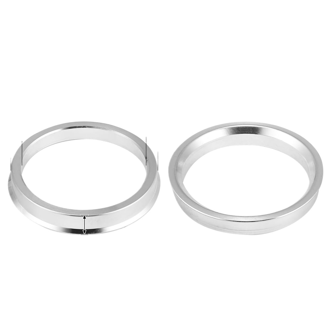 Zentrierringe,Hub Zentrierungsringe 4 stücke OD 56,1mm 57,1mm 63,4mm zu ID 54,1mm 56,1mm 64,1mm Auto Hub Ringe Rad Bohrung Zentrum Spacer Aluminium Legierung(66.45m to 57.1mm) von TENVORA