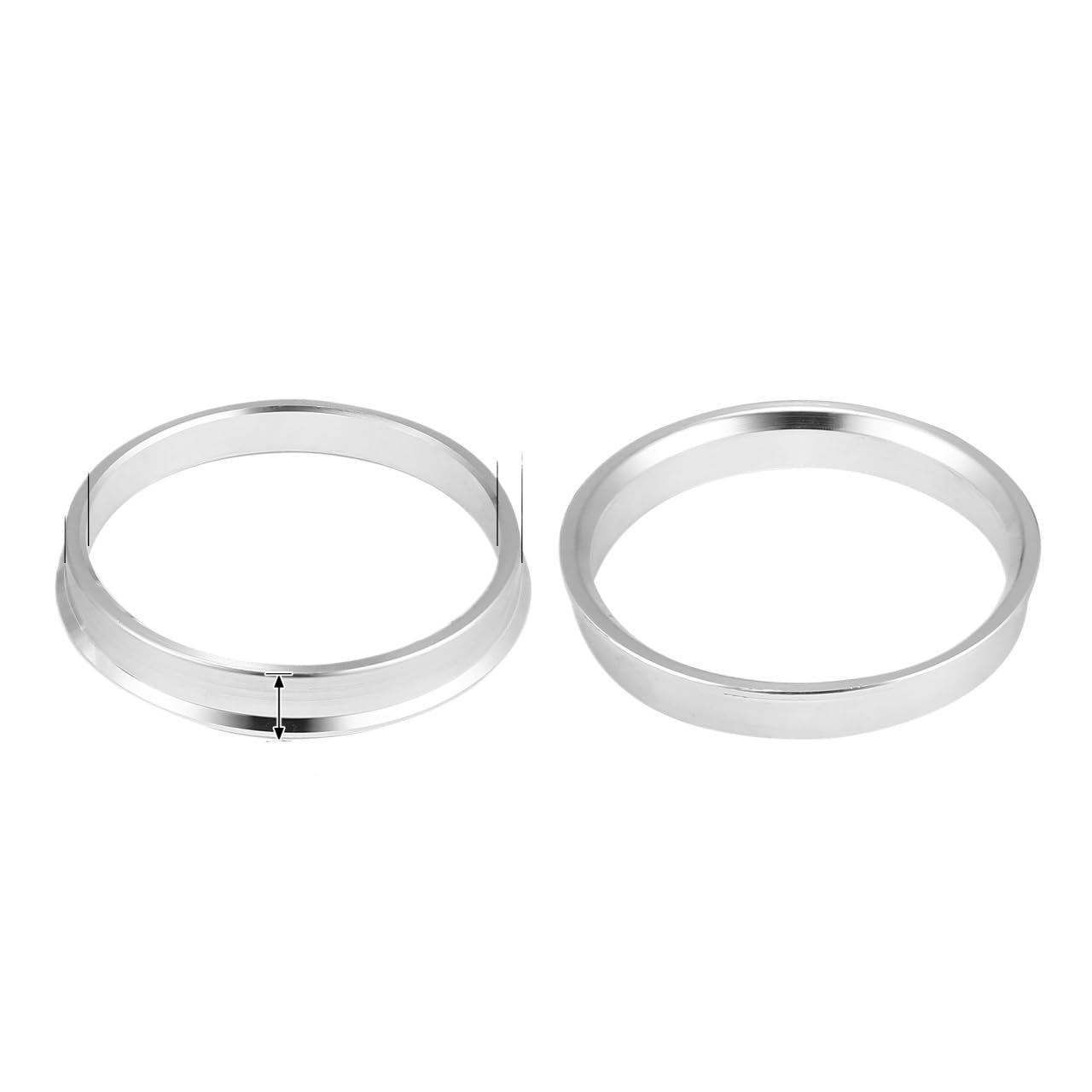 Zentrierringe,Hub Zentrierungsringe 4 stücke OD 56,1mm 57,1mm 63,4mm zu ID 54,1mm 56,1mm 64,1mm Auto Hub Ringe Rad Bohrung Zentrum Spacer Aluminium Legierung(66.6mm to 60.1mm) von TENVORA