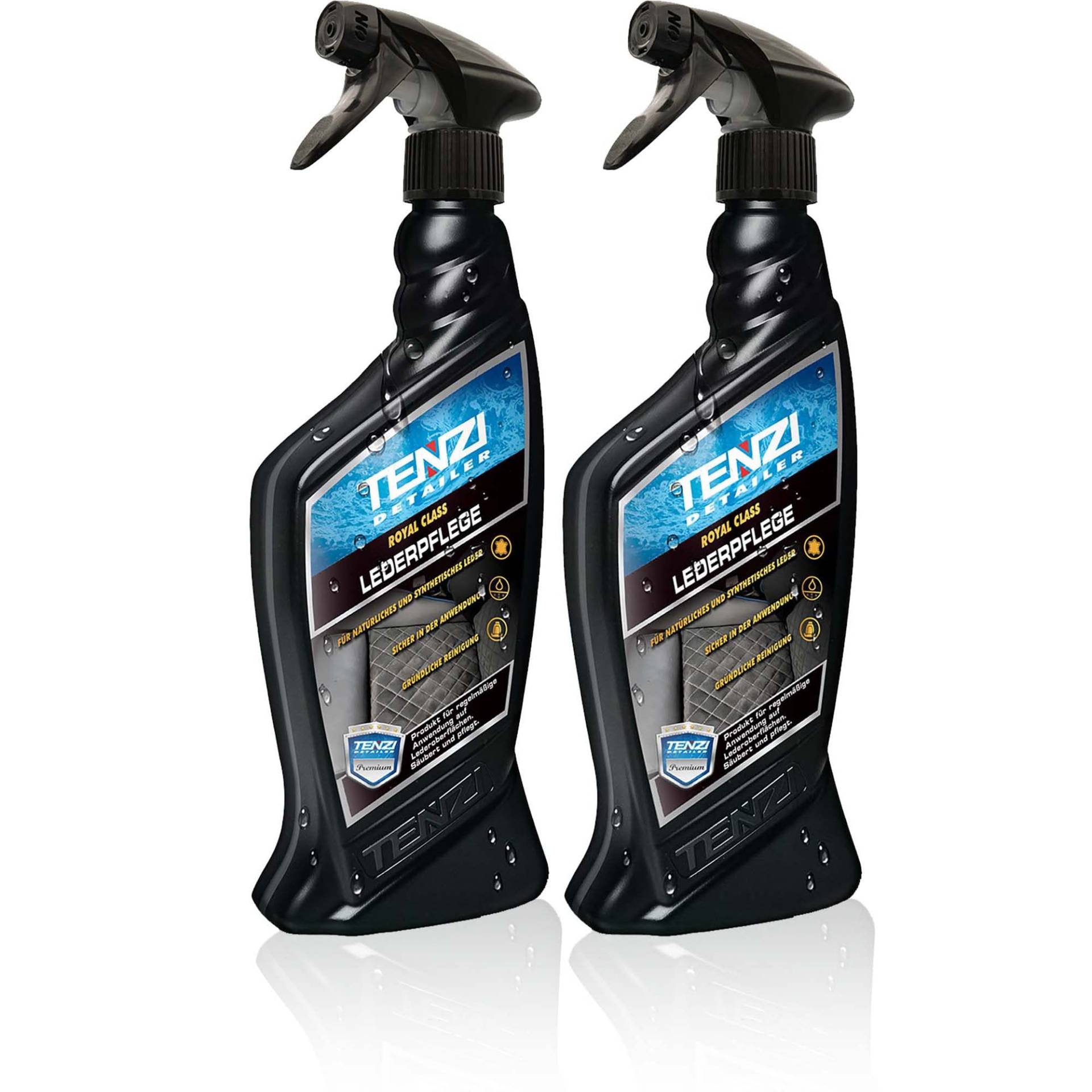 TENZI 2X Premium Lederpflege (600ml) Auto & Motorrad - antistatisch Effekt & für stark verschmutzte Oberflächen, Lederpflege, Autopflege Innenraum, Kunstleder, Echtleder, Naturleder Interior Pflege von TENZI