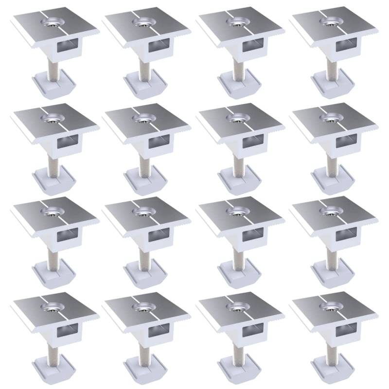 Mittelklemme 16 Stück ALU Mittelklemmen 30MM PV Photovoltaik Solar Trapez Montagehalterungen, Halter Solarpanel, Solar Panel Z Halterungen, Befestigung Solarmodul Für Solarpanel von TEOV
