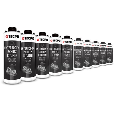 Tecpo 10x 1 L Unterbodenschutz Bitumen, schwarz Tecpo 10x 1 L Unterbodenschutz Bitumen, schwarz von TECPO