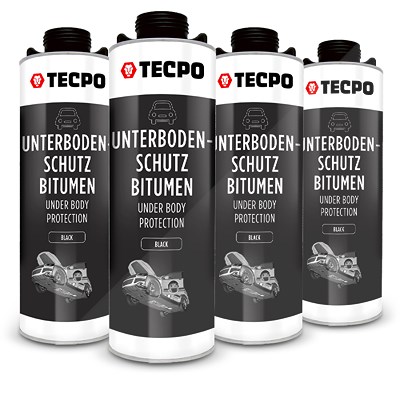 Tecpo 4x 1 L Unterbodenschutz Bitumen, schwarz Tecpo 4x 1 L Unterbodenschutz Bitumen, schwarz von TECPO