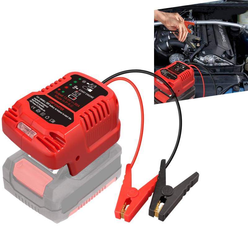 Auto-Starthilfe-Adapter für Einhell PXC 18-V-Batterie, TEPULAS Autobatterie-Booster mit 11AWG-Kabel, 12V-Auto-Starthilfe für Motoren bis zu 3,5L Benzin oder 6,5L Diesel von TEPULAS