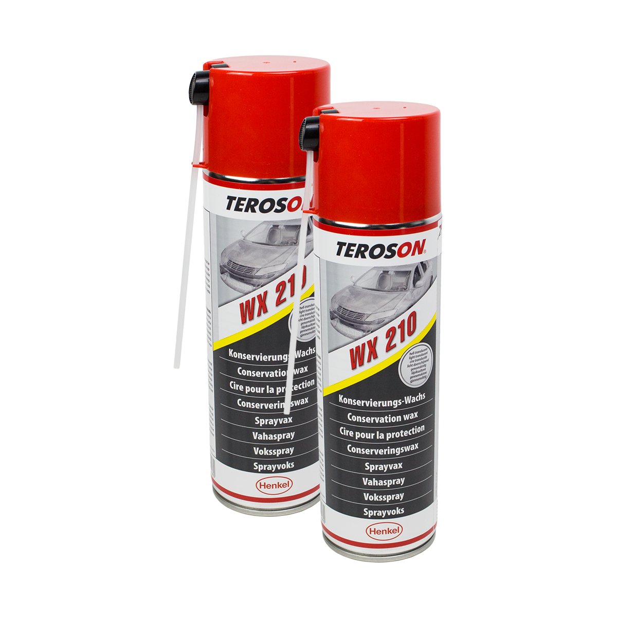 2X TEROSON WX Multi-Wax-Spray - Korrosionsschutz-Spray 795890 500 ml von TEROSON-SET