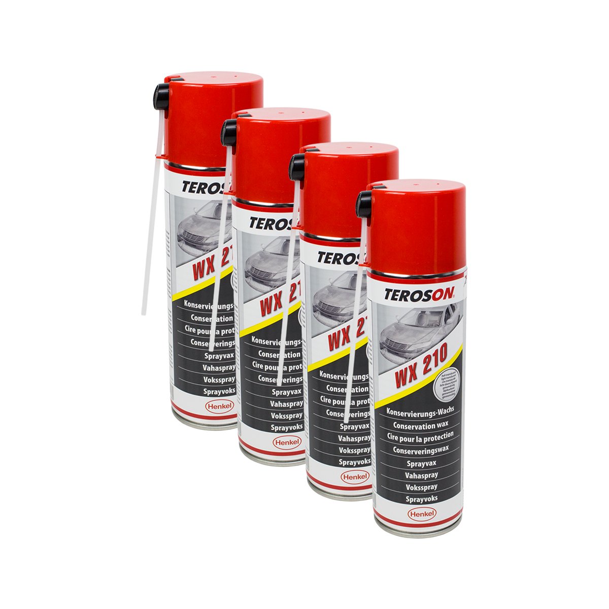 4X TEROSON WX Multi-Wax-Spray - Korrosionsschutz-Spray 795890 500 ml von TEROSON-SET