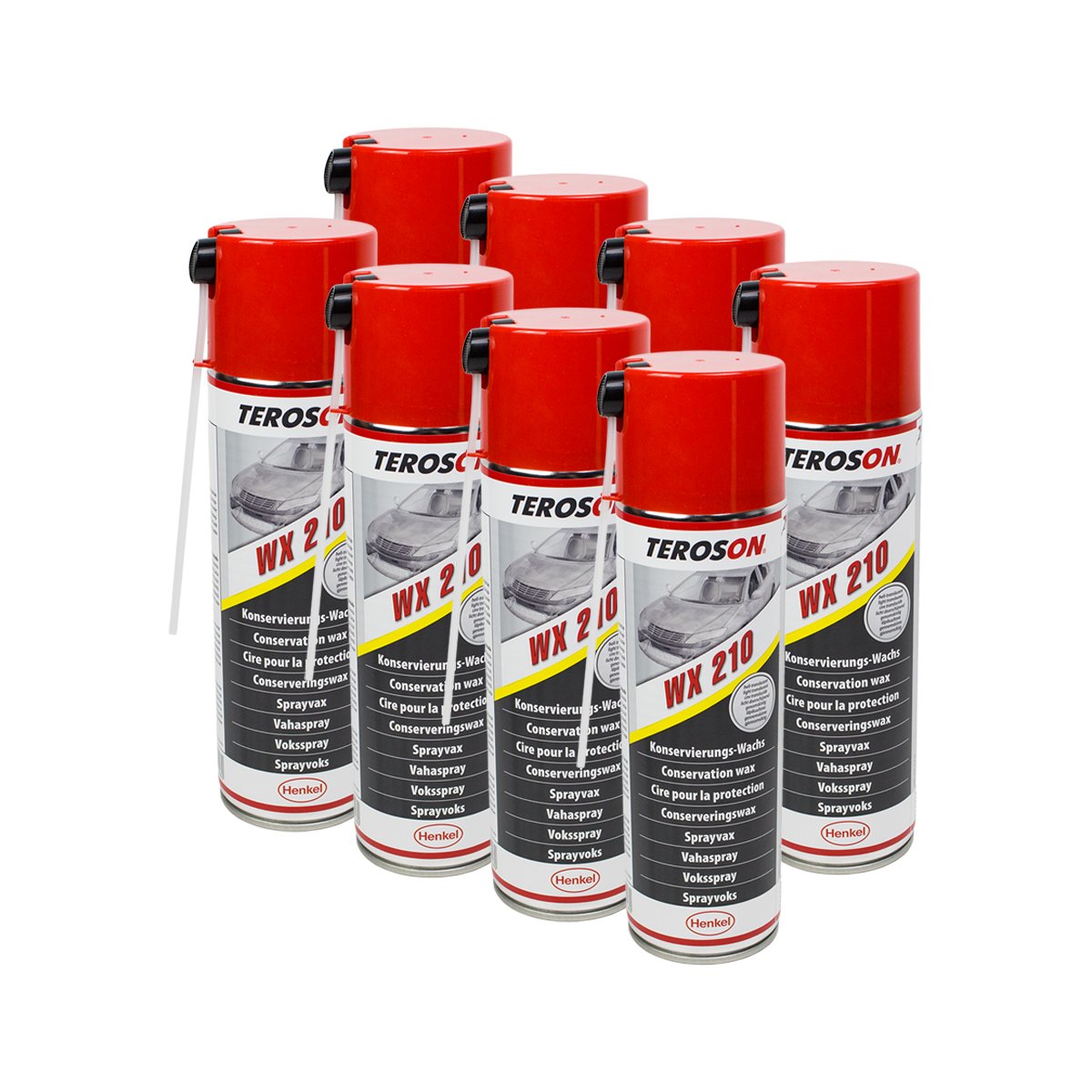 8X TEROSON WX Multi-Wax-Spray - Korrosionsschutz-Spray 795890 500 ml von TEROSON-SET