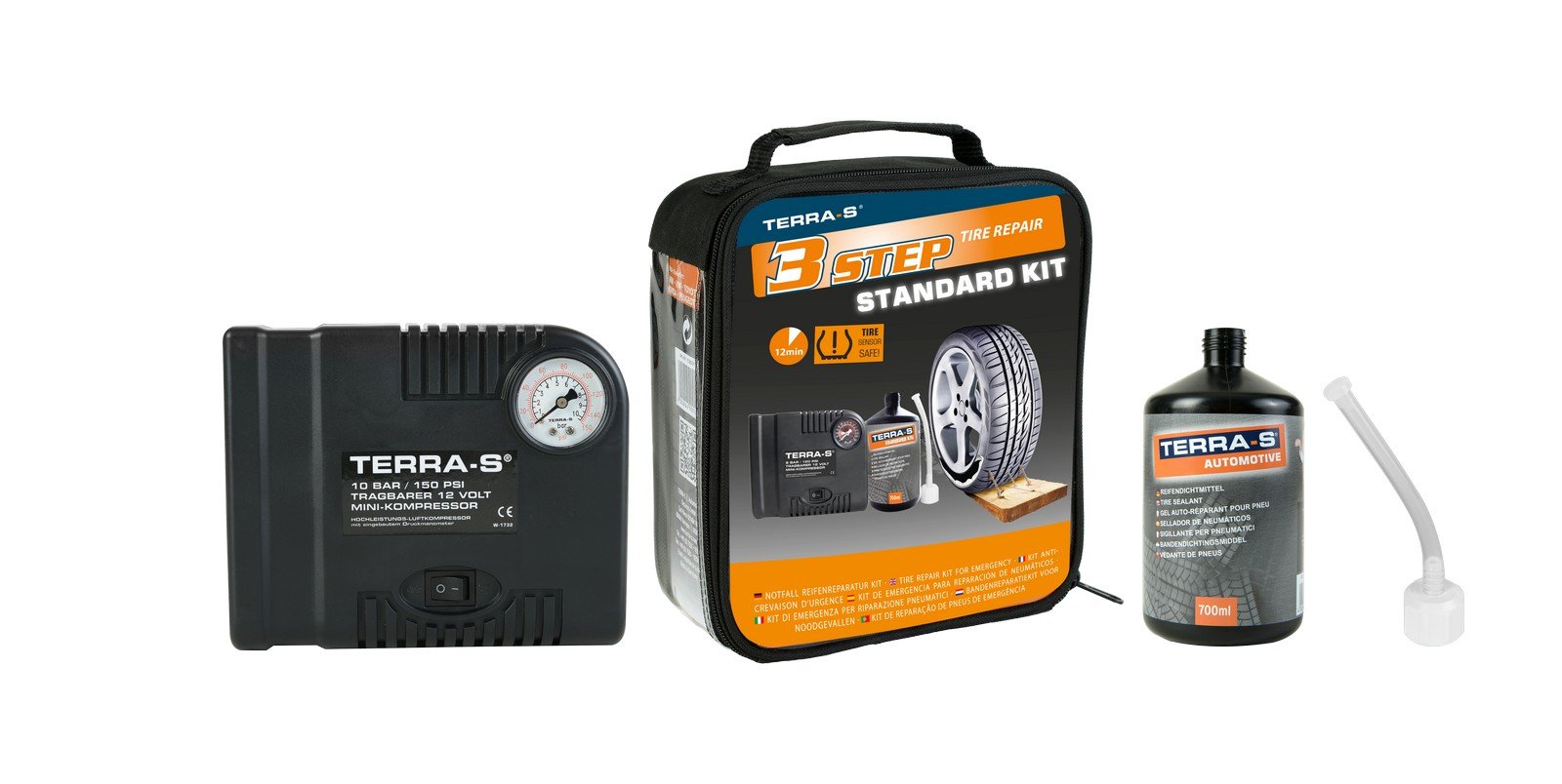Terra-S Reifenpannen Kit Standard 700ML FLSCHWARZ Terra-S Reifenpannen Kit Standard 700ML FLSCHWARZ von TerraS