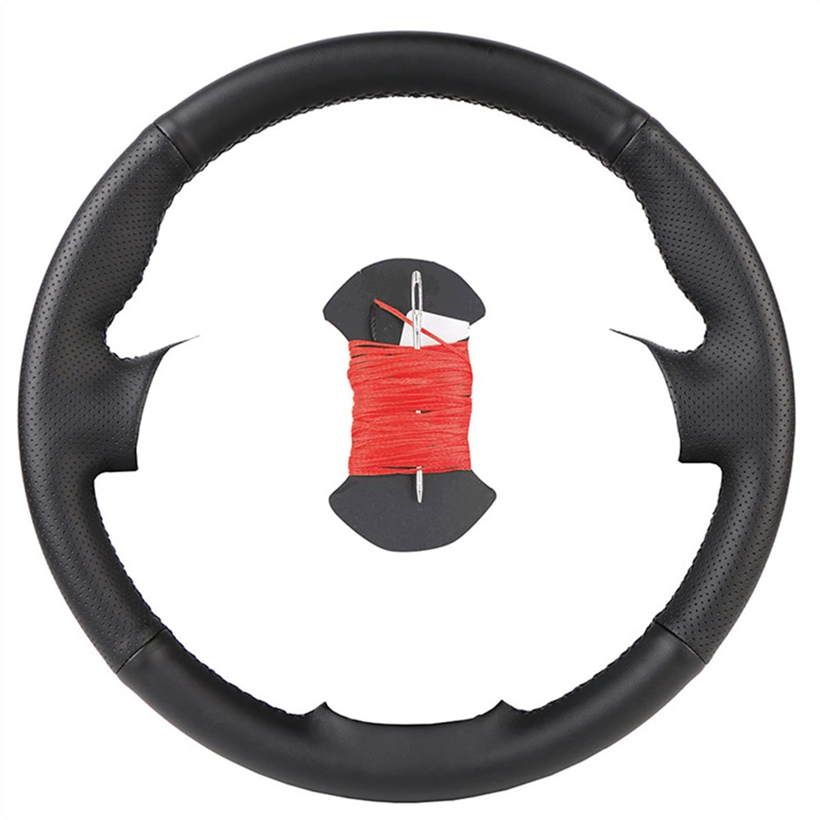 Für Citroen Für Berlingo 2008-2016 DIY Maßgeschneiderte Auto Lenkradabdeckung Lenkradhüllen Lenkrad Abdeckung (Farbe : Red) von TETARI