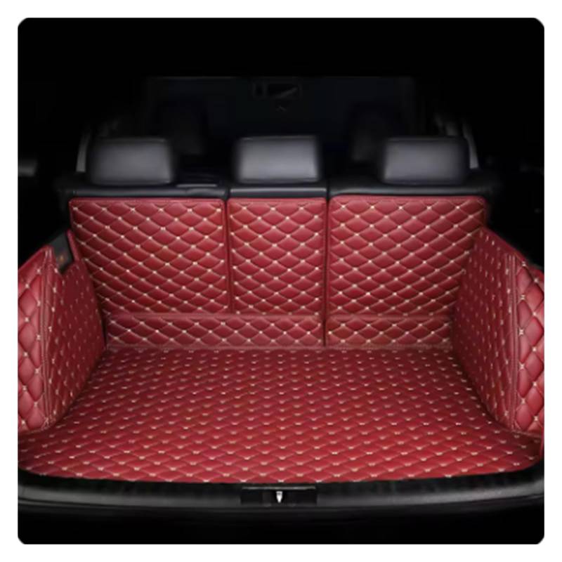 TETARI Kofferraumwanne Für BYD E6 2009 2010 2011 2012 2013 2014 2015 2016 Kofferraummatte Hinterer Koffer Frachtschutzmatte Leder Kofferraum Schutzmatte(Wine red) von TETARI