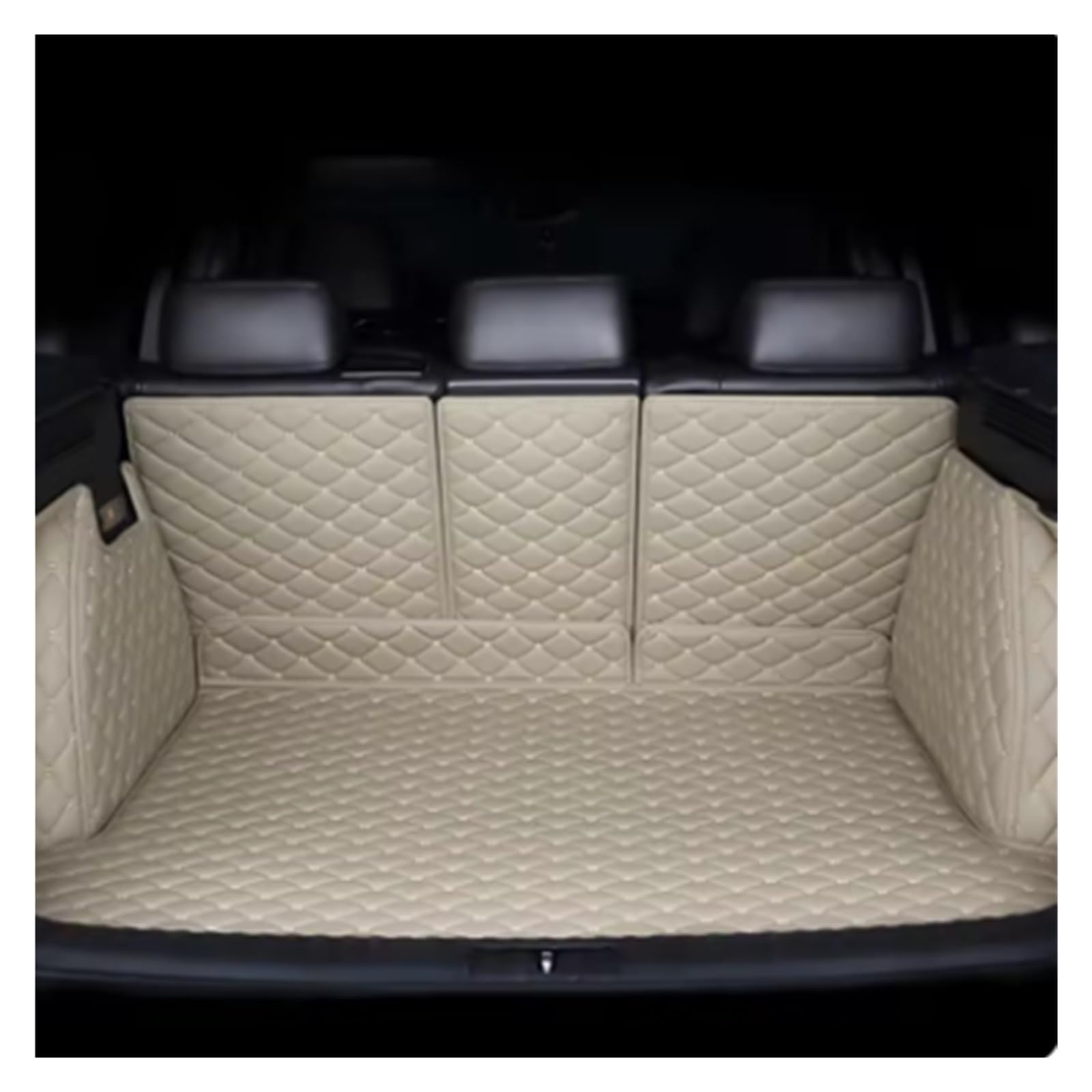 TETARI Kofferraumwanne Für BYD S6 2011 2012 2013 2014 2015 2016 2017 Kofferraummatte Hinterer Koffer Frachtschutzmatte Leder Kofferraum Schutzmatte(Beige) von TETARI