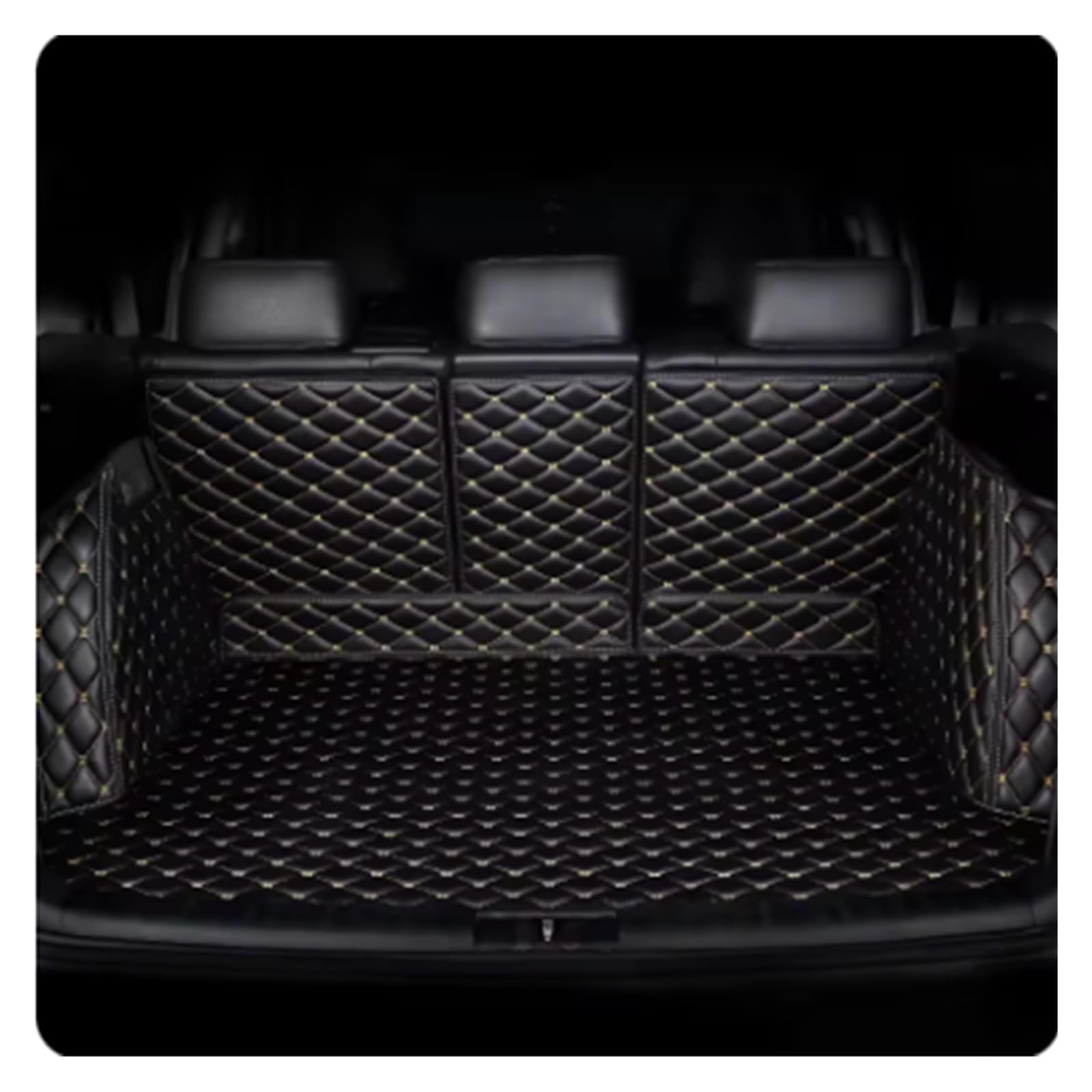 TETARI Kofferraumwanne Für BYD S6 2011 2012 2013 2014 2015 2016 2017 Kofferraummatte Hinterer Koffer Frachtschutzmatte Leder Kofferraum Schutzmatte(Black beige) von TETARI