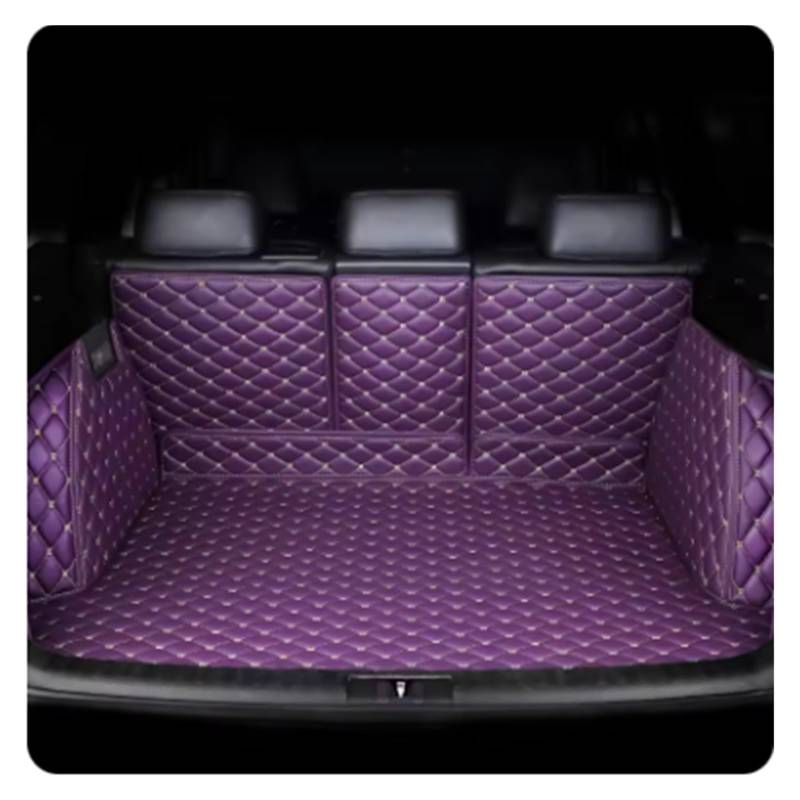 TETARI Kofferraumwanne Für BYD S6 2011 2012 2013 2014 2015 2016 2017 Kofferraummatte Hinterer Koffer Frachtschutzmatte Leder Kofferraum Schutzmatte(Purple) von TETARI