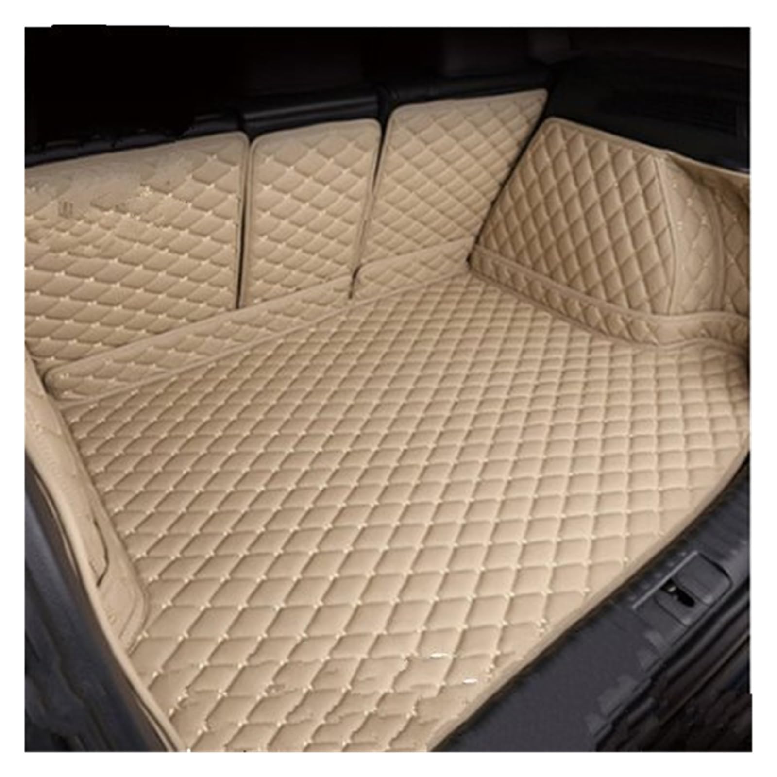 TETARI Kofferraumwanne Für Citroen Für C5 Für Aircross 2018 2019 2020 Leder Kofferraummatte Cargo-Liner Zubehör Innenausstattung Leder Kofferraum Schutzmatte(Beige-B) von TETARI