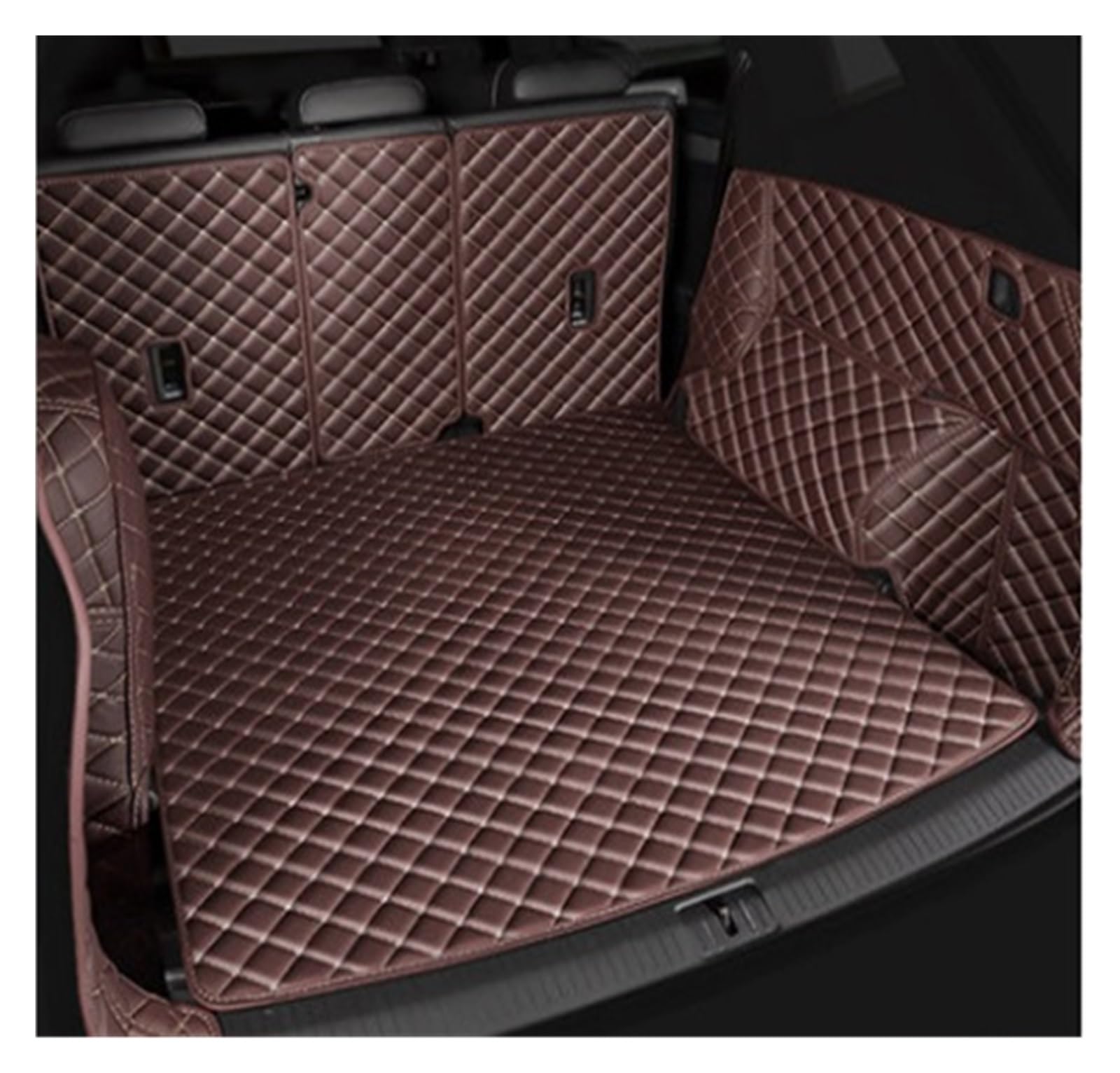 TETARI Kofferraumwanne Für Citroen Für C5 Für Aircross 2018 2019 2020 Leder Kofferraummatte Cargo-Liner Zubehör Innenausstattung Leder Kofferraum Schutzmatte(Brown-B) von TETARI
