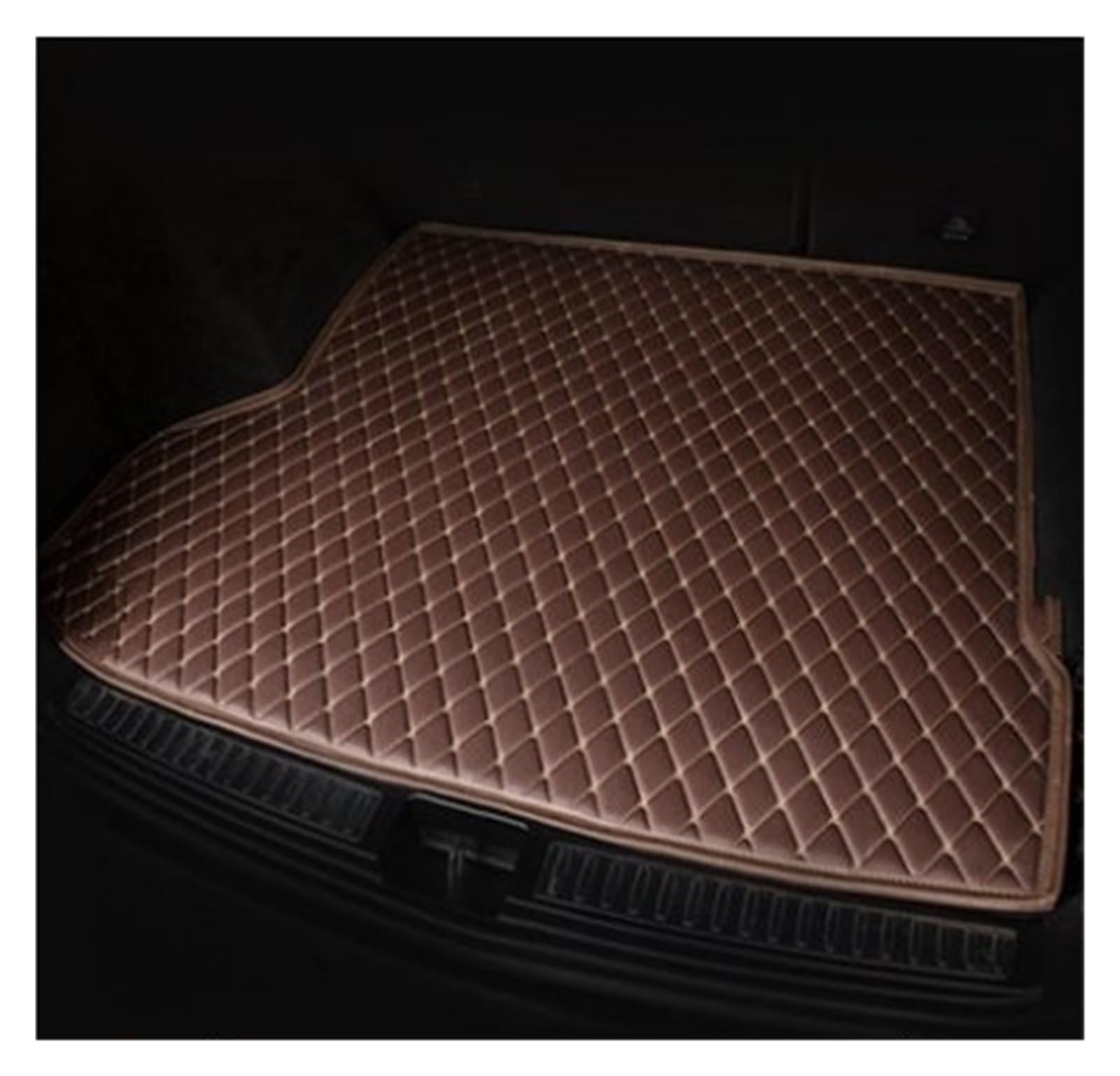 TETARI Kofferraumwanne Für Volvo Für S60 S60L 2014 2015 2016 2017 2018 2019 Leder Kofferraummatte Cargo-Liner Leder Kofferraum Schutzmatte(Brown-A) von TETARI