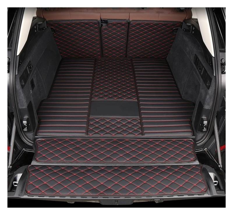 TETARI Kofferraumwanne Für X7 G07 6 7 Sitz 2003-2022+ Volle hintere Kofferraumwanne Liner Cargo-Matte Bodenschutz Fußpolster Matten Leder Kofferraum Schutzmatte(Type 12) von TETARI