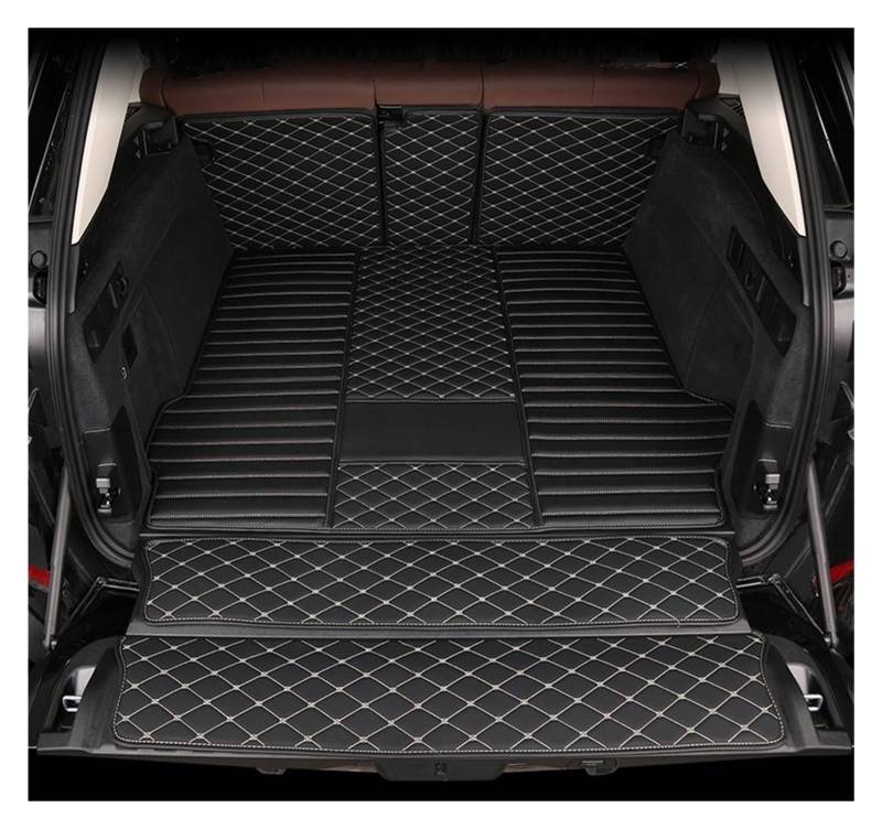 TETARI Kofferraumwanne Für X7 G07 6 7 Sitz 2003-2022+ Volle hintere Kofferraumwanne Liner Cargo-Matte Bodenschutz Fußpolster Matten Leder Kofferraum Schutzmatte(Type 13) von TETARI
