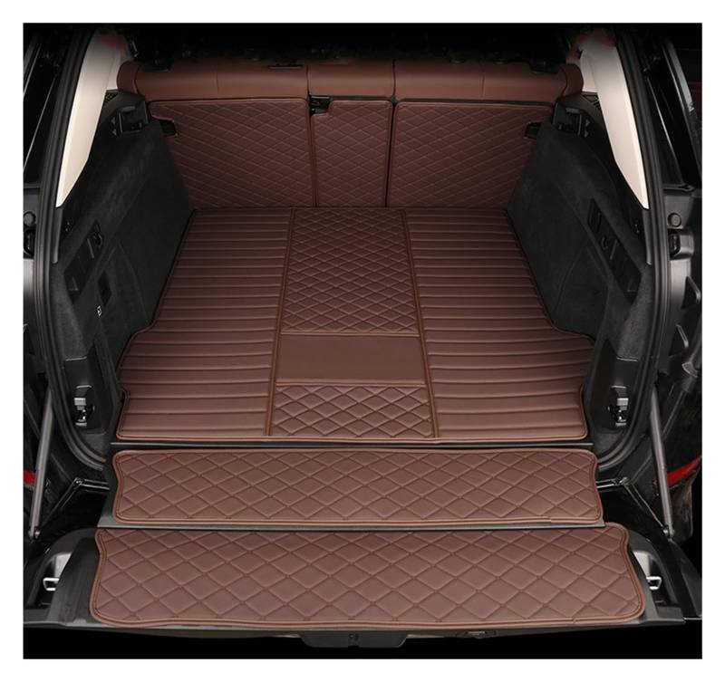 TETARI Kofferraumwanne Für X7 G07 6 7 Sitz 2003-2022+ Volle hintere Kofferraumwanne Liner Cargo-Matte Bodenschutz Fußpolster Matten Leder Kofferraum Schutzmatte(Type 14) von TETARI