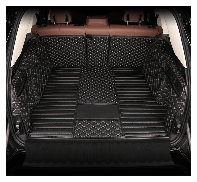 TETARI Kofferraumwanne Für X7 G07 6 7 Sitz 2003-2022+ Volle hintere Kofferraumwanne Liner Cargo-Matte Bodenschutz Fußpolster Matten Leder Kofferraum Schutzmatte(Type 17) von TETARI