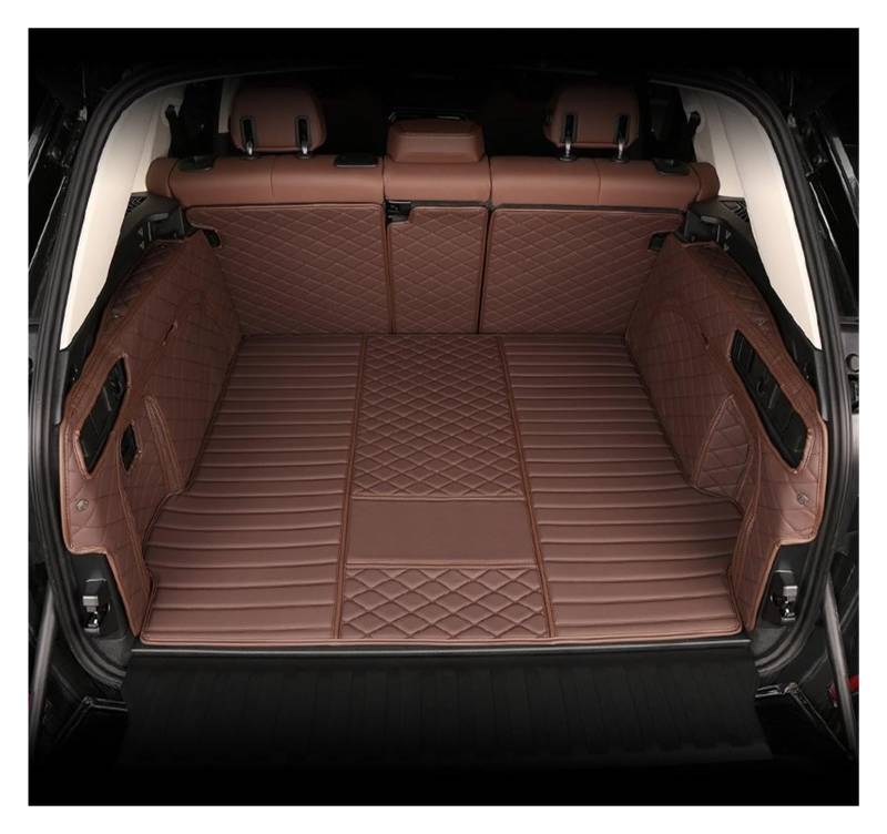 TETARI Kofferraumwanne Für X7 G07 6 7 Sitz 2003-2022+ Volle hintere Kofferraumwanne Liner Cargo-Matte Bodenschutz Fußpolster Matten Leder Kofferraum Schutzmatte(Type 18) von TETARI