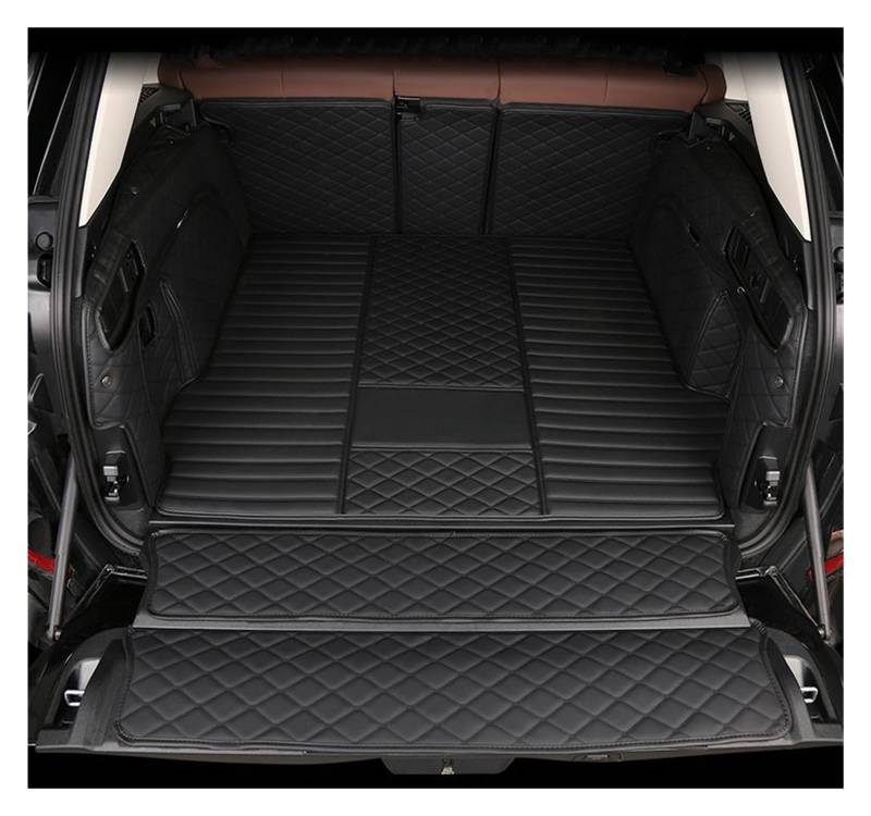 TETARI Kofferraumwanne Für X7 G07 6 7 Sitz 2003-2022+ Volle hintere Kofferraumwanne Liner Cargo-Matte Bodenschutz Fußpolster Matten Leder Kofferraum Schutzmatte(Type 20) von TETARI