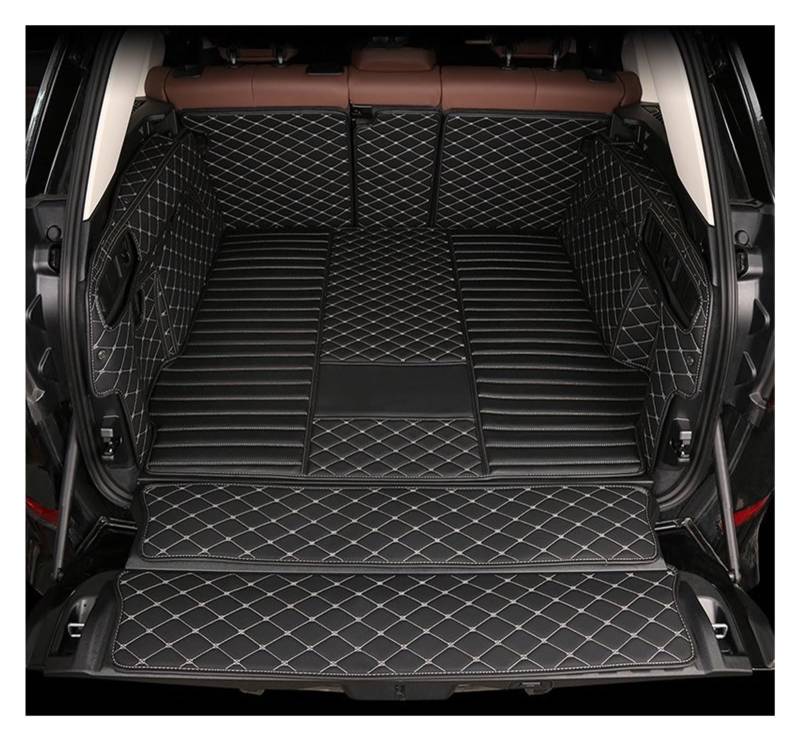TETARI Kofferraumwanne Für X7 G07 6 7 Sitz 2003-2022+ Volle hintere Kofferraumwanne Liner Cargo-Matte Bodenschutz Fußpolster Matten Leder Kofferraum Schutzmatte(Type 22) von TETARI