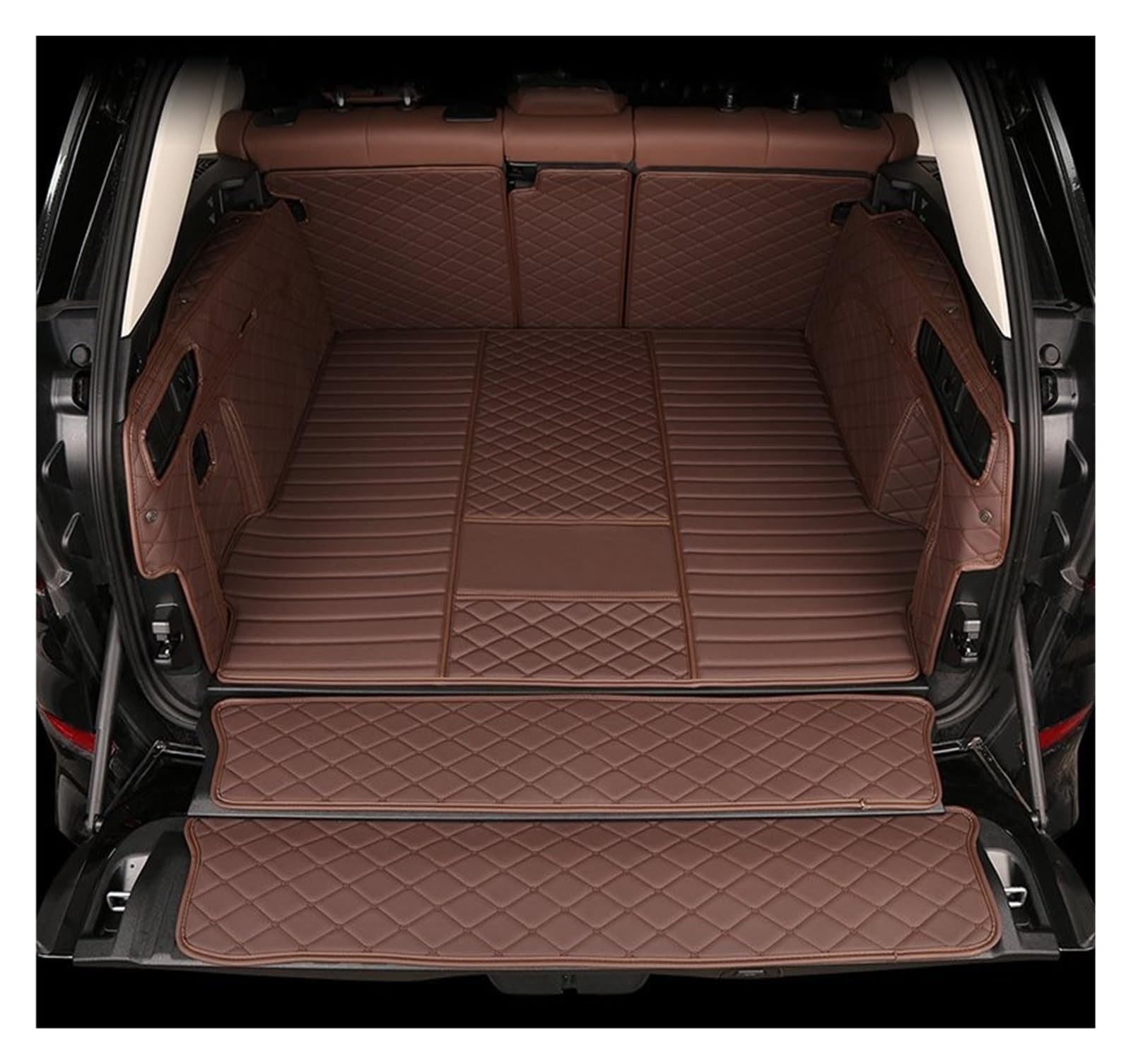 TETARI Kofferraumwanne Für X7 G07 6 7 Sitz 2003-2022+ Volle hintere Kofferraumwanne Liner Cargo-Matte Bodenschutz Fußpolster Matten Leder Kofferraum Schutzmatte(Type 23) von TETARI