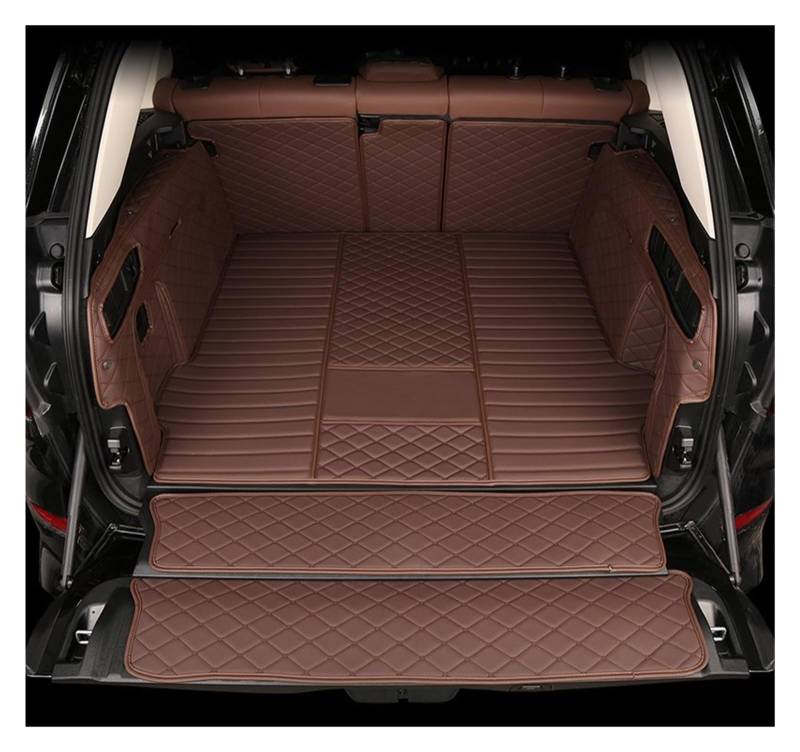 TETARI Kofferraumwanne Für X7 G07 6 7 Sitz 2003-2022+ Volle hintere Kofferraumwanne Liner Cargo-Matte Bodenschutz Fußpolster Matten Leder Kofferraum Schutzmatte(Type 23) von TETARI