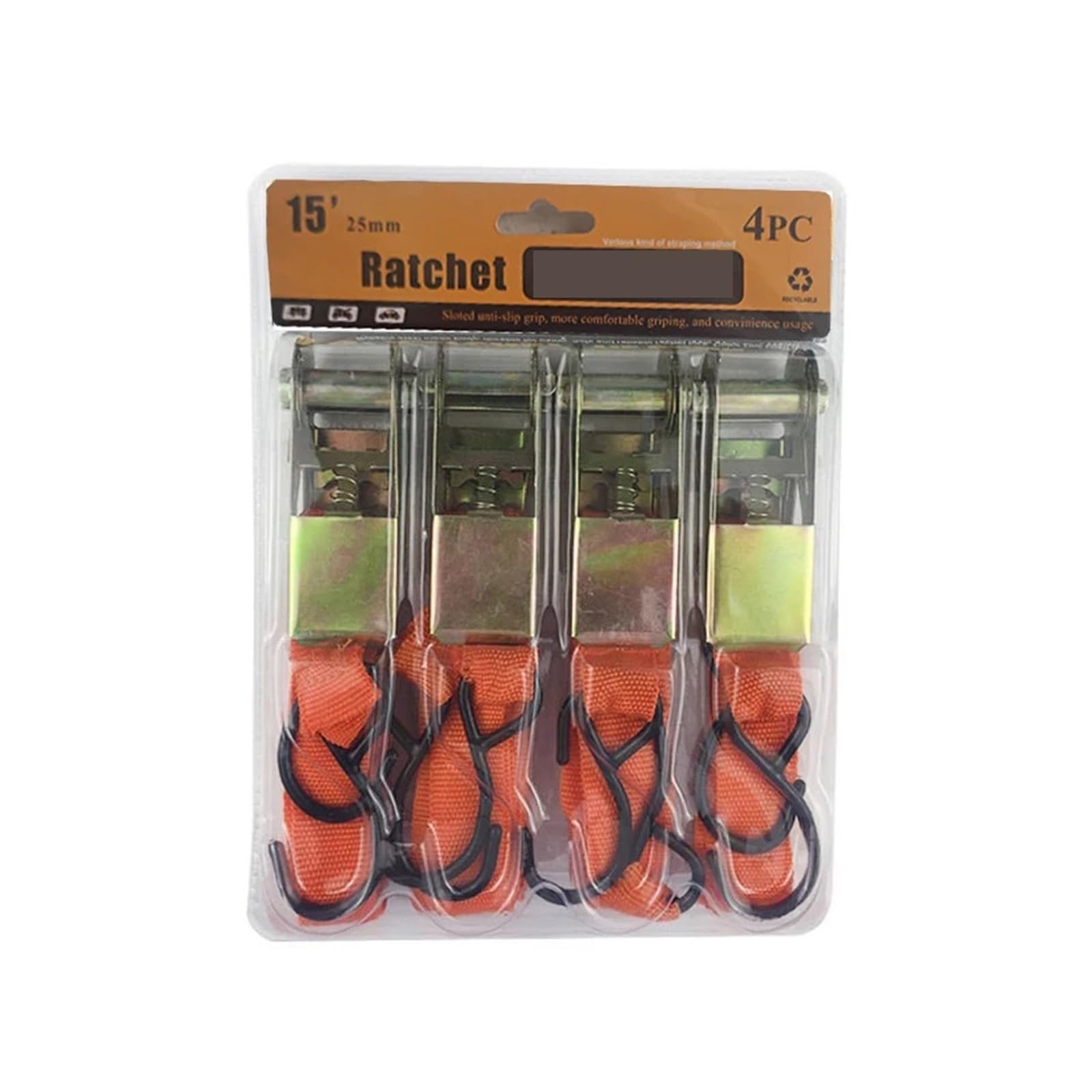 Zurrgurt, Spanngurte, 1-4 Stück 2,5 m/4,5 m Zurrgurt Auto Ratschengurt Spannseil Motorrad Fahrrad Transport päck Schlepptau Tasche Wäscheleine Befestigunn(B) von TETEOM