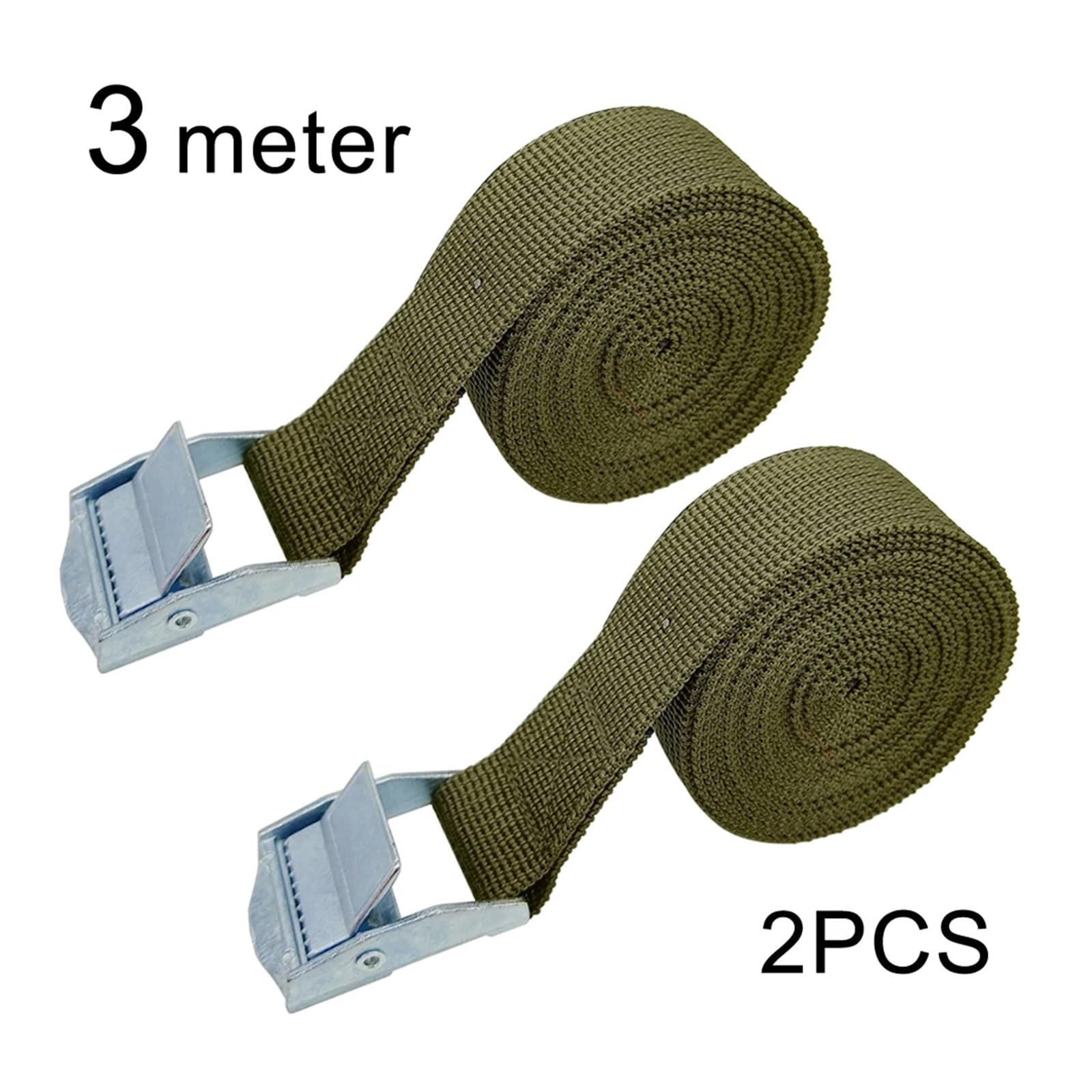 Zurrgurt, Spanngurte, 2 Stück 3 Meter Schnallen-Zurrgurte Ladungsgurte for Auto-LKW-Motorrad-Fahrrad-Abschleppseil-Bindegurt Auto-päcktasche Fester Gurt(Sliver) von TETEOM