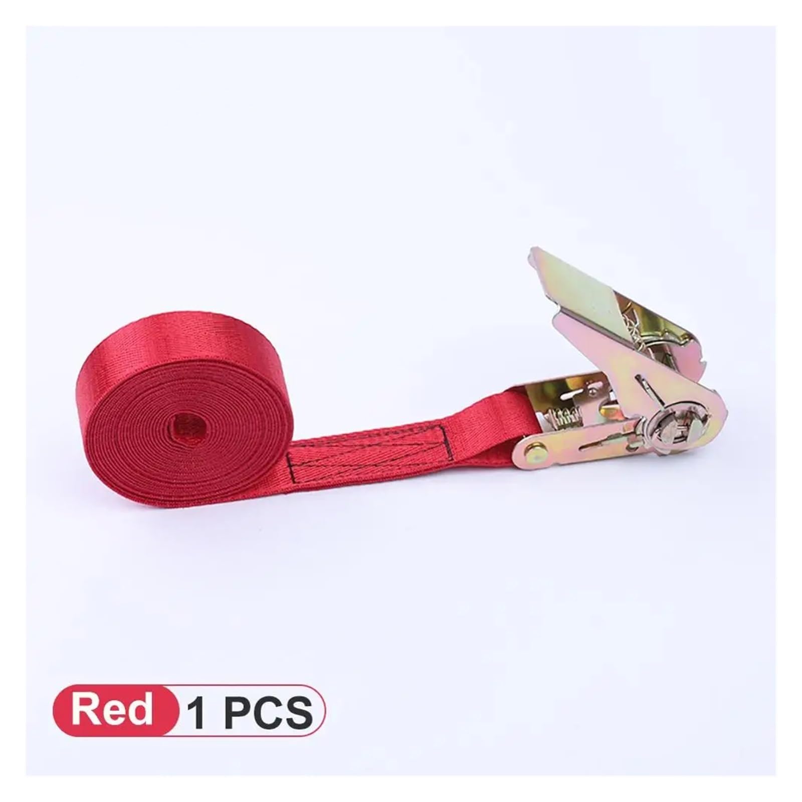 Zurrgurt, Spanngurte, 8 m/25 mm Ratschen-Gürtelschnalle, Zurrgurte mit Metallschnalle, Spannseil for Auto, Motorrad, Fahrrad, päck, Tasche, Fracht(Rood) von TETEOM