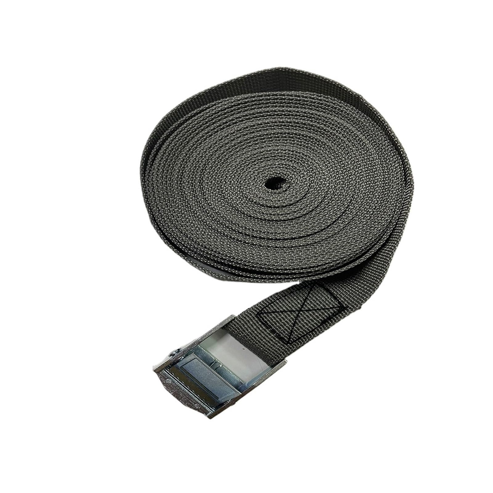 Zurrgurt, Spanngurte, Ladungsgurte mit Schnallen-Zurrgurt for Motorrad, Auto, Fahrrad, Metall-Abschleppseil, starker Ratschen-Befestigungsgurt for päcktaschen(Grey 5m 1pcs) von TETEOM