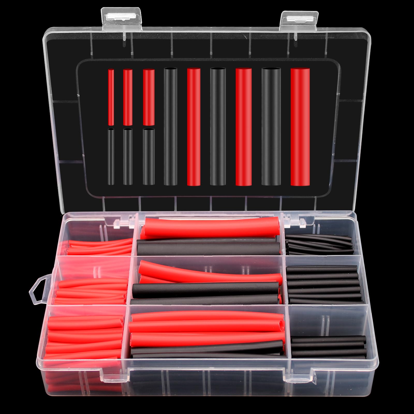 TETEWEVER 270 Stück Schrumpfschlauch Set mit Kleber Wasserdicht Schrumpfverhältnis 3:1 Schrumpfschlauch Schwarz & Rot 6 Größen Heat Shrink Tube für Elektrische Isolierung, Drahtreparaturen TETEWEVER 270 Stück Schrumpfschlauch Set mit Kleber Wasserdicht Schrumpfverhältnis 3:1 Schrumpfschlauch Schwarz & Rot 6 Größen Heat Shrink Tube für Elektrische Isolierung, Drahtreparaturen von TETEWEVER