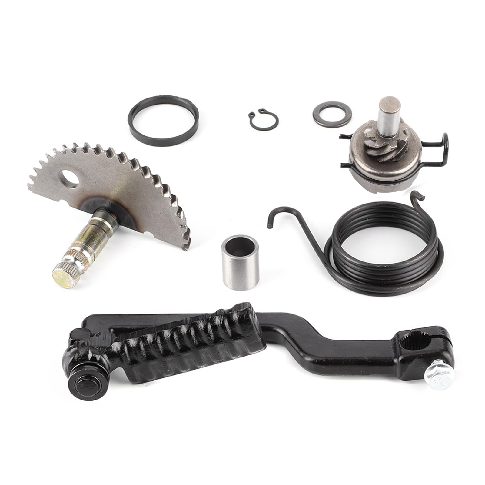 TEUOPIOE Kick Start Lever Shaft Gear Assembly Compatible with GY6 Engine 49 50 80 100 Scooters d Moped Kickstart Replacement Part for Commuter and DIY Riders von TEUOPIOE