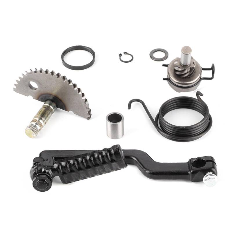 TEUOPIOE Kick Start Lever Shaft Gear Assembly Compatible with GY6 Engine 49 50 80 100 Scooters d Moped Kickstart Replacement Part for Commuter and DIY Riders von TEUOPIOE