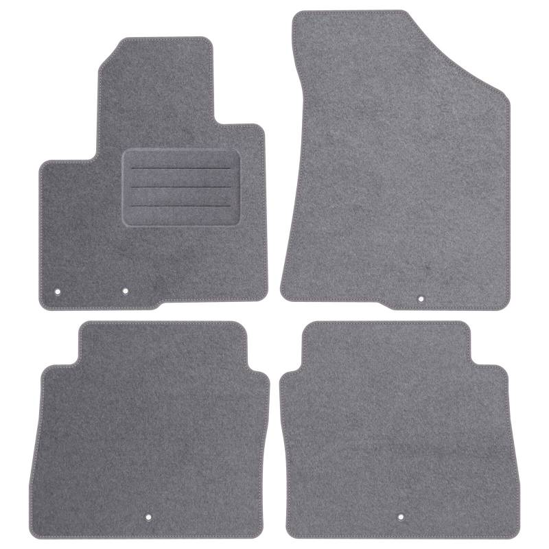 TEXER Textil Fußmatten Passend für Hyundai Santa Fe II 2010-2012 GRAU von TEXER