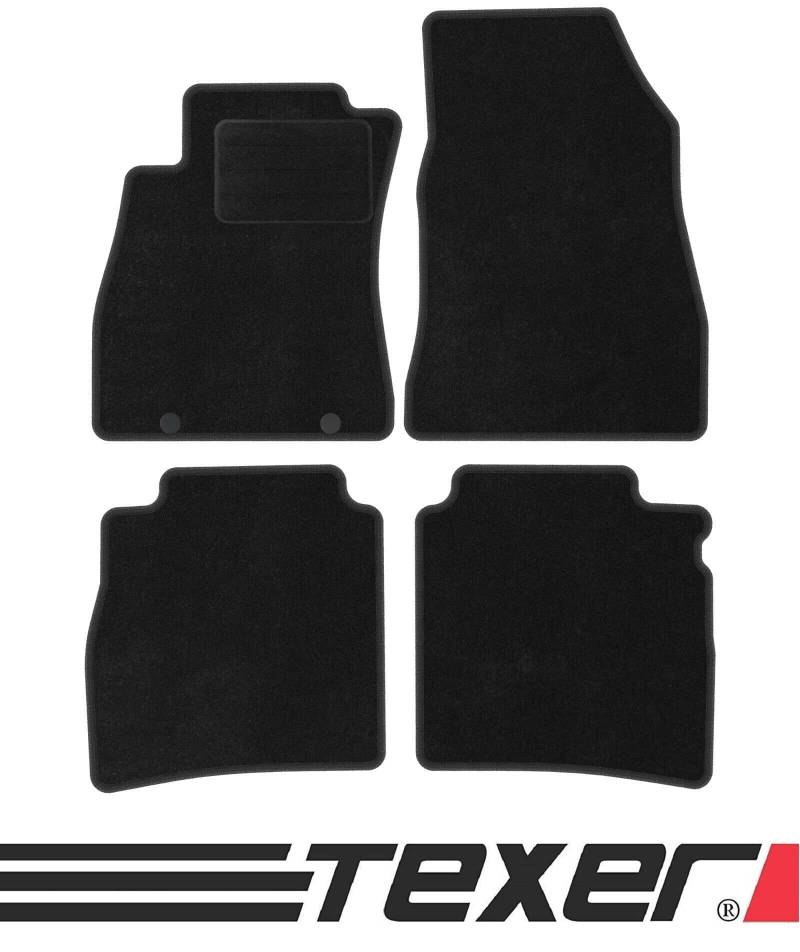 TEXER Textil Fußmatten Passend für Nissan Pulsar Bj. 2014-2018 ANTHRAZIT von TEXER
