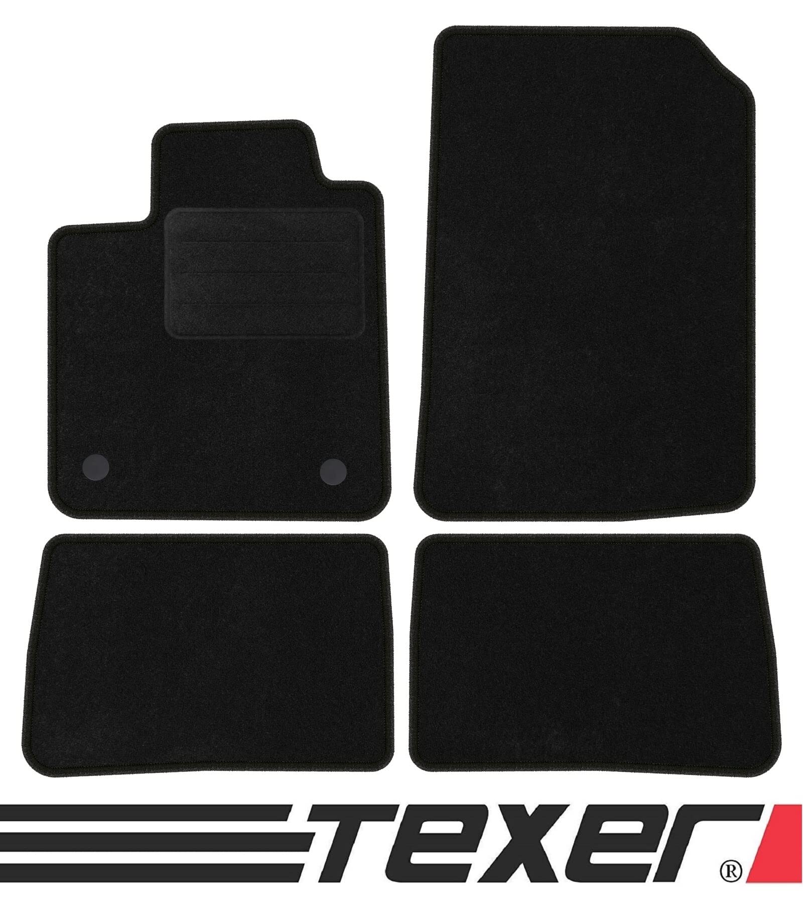 TEXER Textil Fußmatten Passend für Renault Twingo II Bj. 2007-2014 Basic von TEXER