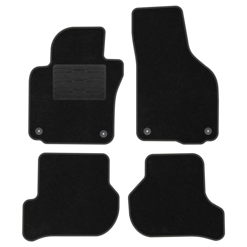 TEXER Textil Fußmatten Passend für Volkswagen Jetta V 2005-2011 Carbon von TEXER