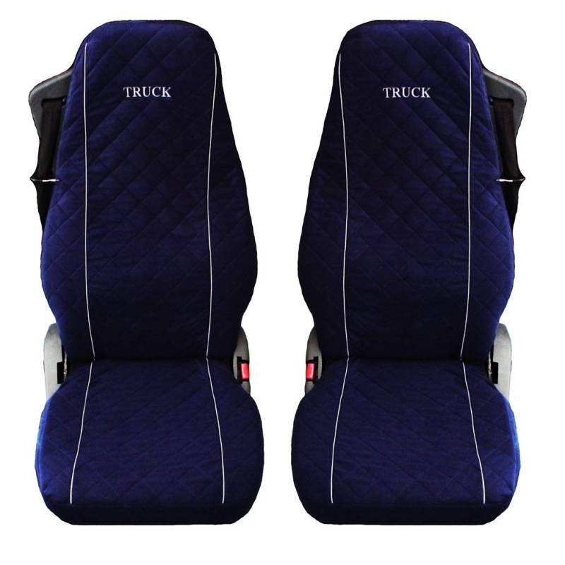 TEXMAR LTD LKW-Sitzbezüge, Mikrofaser, passend für Renault Premium, dunkelblau, 2 Stück von TEXMAR LTD