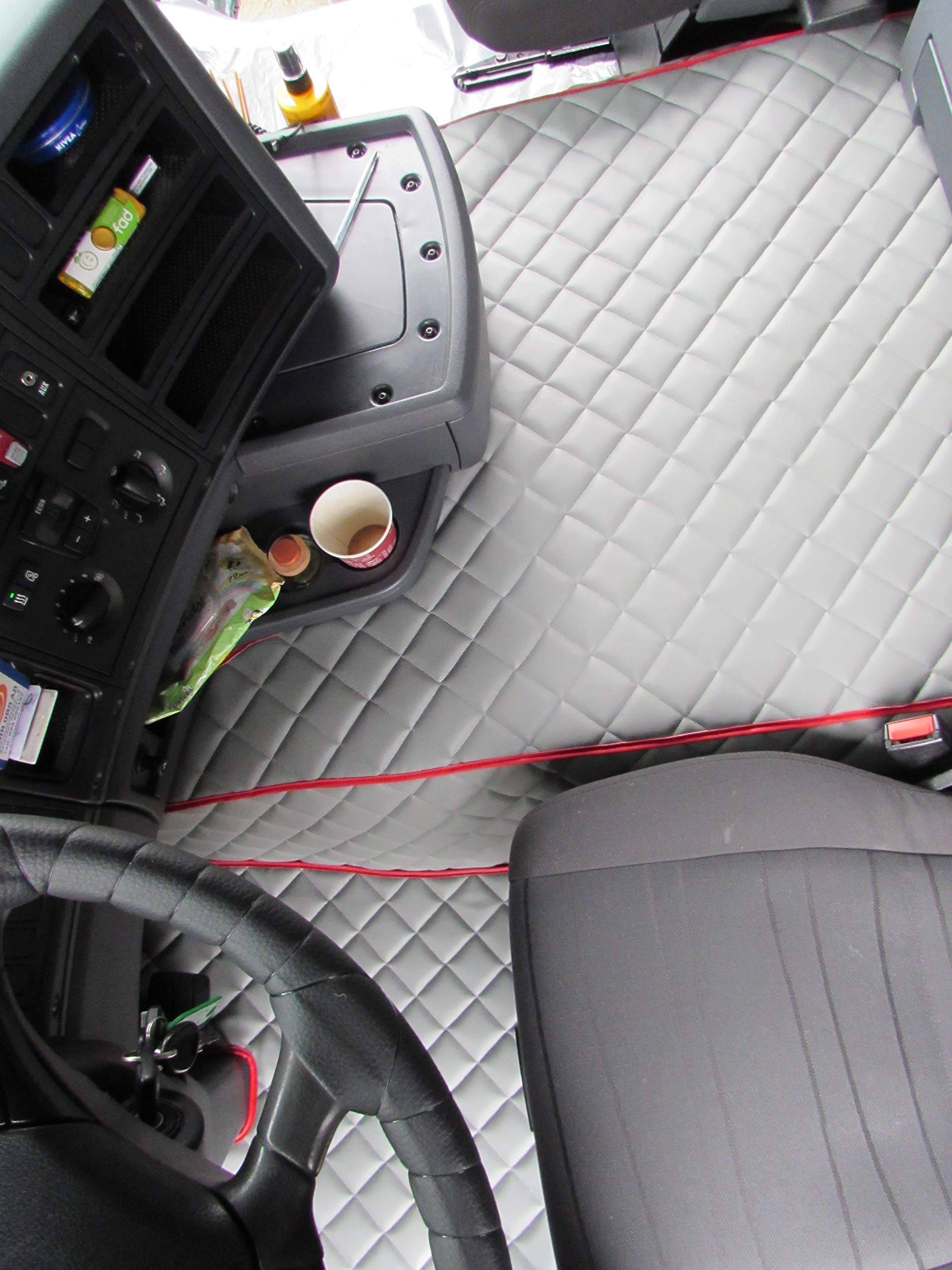 LKW Fußmatten Passend für Scania G 2006-2016 1 Pneumatischer Sitz Mit Automatic Getriebe GRAU von TEXMAR