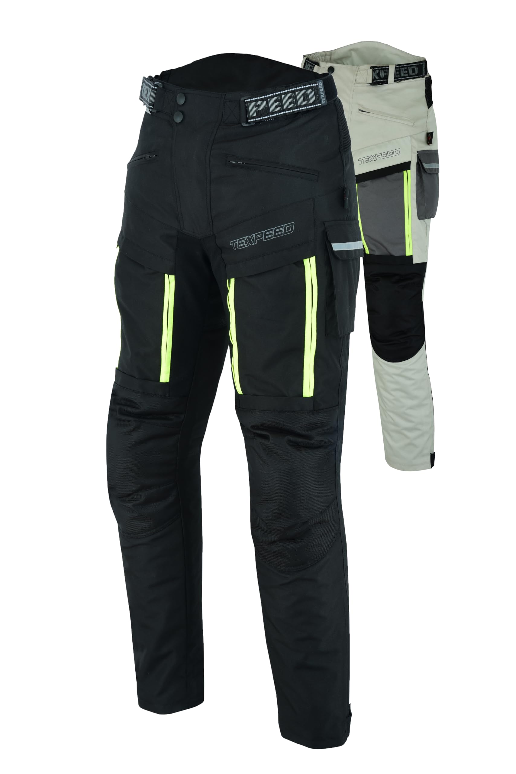 Texpeed Motorradhose Mit Protektoren Herren - Textil Wasserdicht Motorroller Motorrad Bikerin Mit Schutz Rüstung (EN 1621-1) - Sommer/Winter Schwarz - 3XL von Texpeed