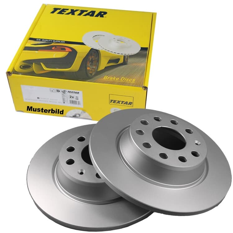 2 Textar Bremsscheiben+Radlager+ABS-Ring hinten Renault von TEXTAR