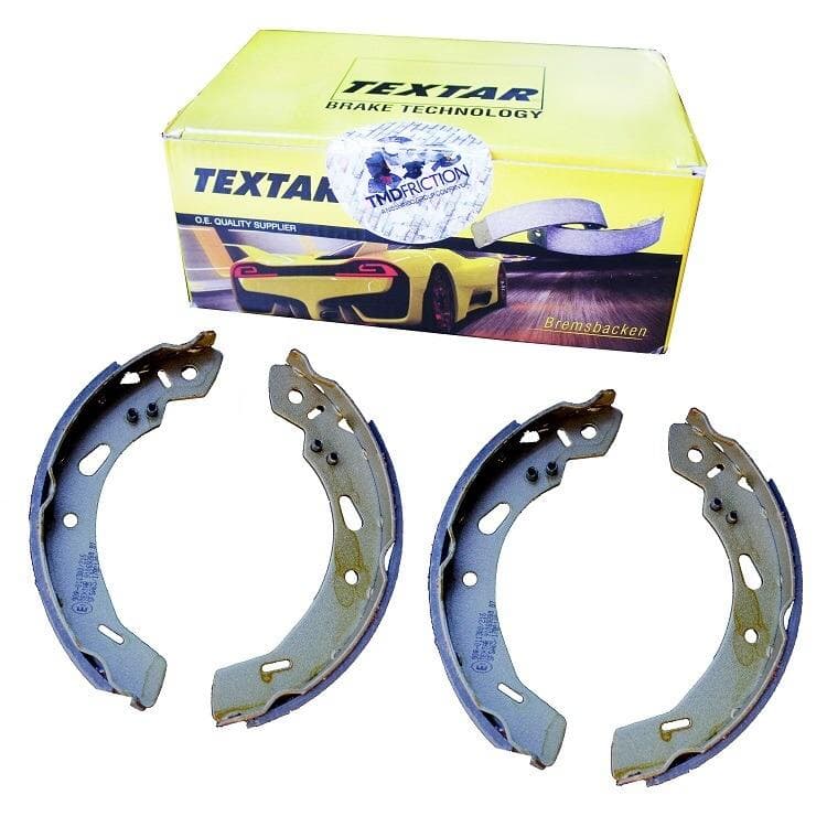 4 Textar Bremsbacken vormontiert mit Radzylinder Ford Fiesta Ka Puma Mazda 121 von TEXTAR