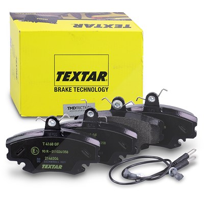Textar Bremsbelagsatz mit Warnkontakt vorne [Hersteller-Nr. 2146304] für Alpine, Dacia, Lada, Peugeot, Renault von TEXTAR
