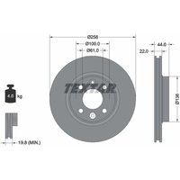 Bremsscheibe TEXTAR 92255203 vorne, belüftet, 1 Stück von Textar