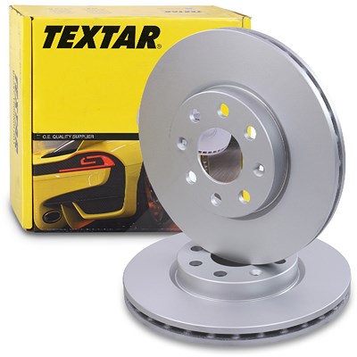 Textar Bremsscheibe belüftet vorne [Hersteller-Nr. 92145703] für Fiat, German E Cars, Opel, Vauxhall von TEXTAR