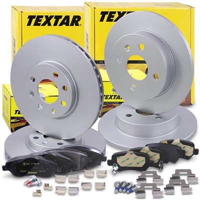 Textar Bremsscheiben +Bremsbeläge vorne+hinten für Opel Textar Bremsscheiben +Bremsbeläge vorne+hinten für Opel von TEXTAR